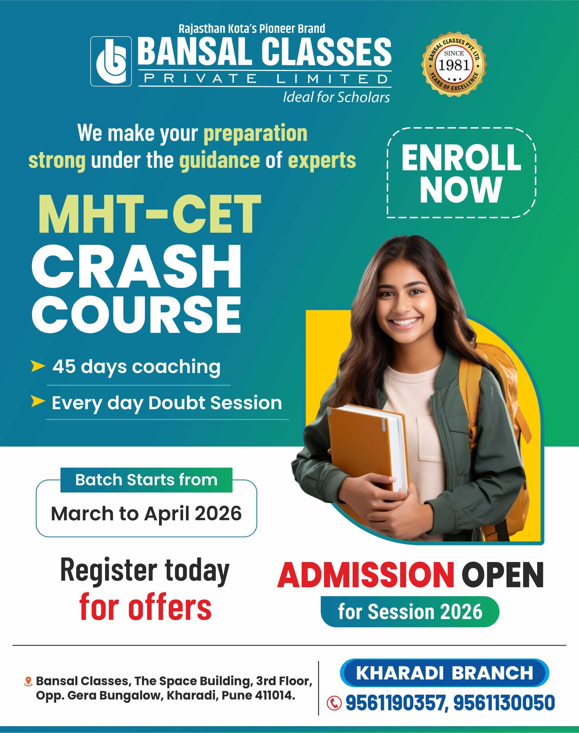 IIT, JEE, NEET, MHT-CET Coaching Classes in Kharadi | Bansal Classes Kharadi