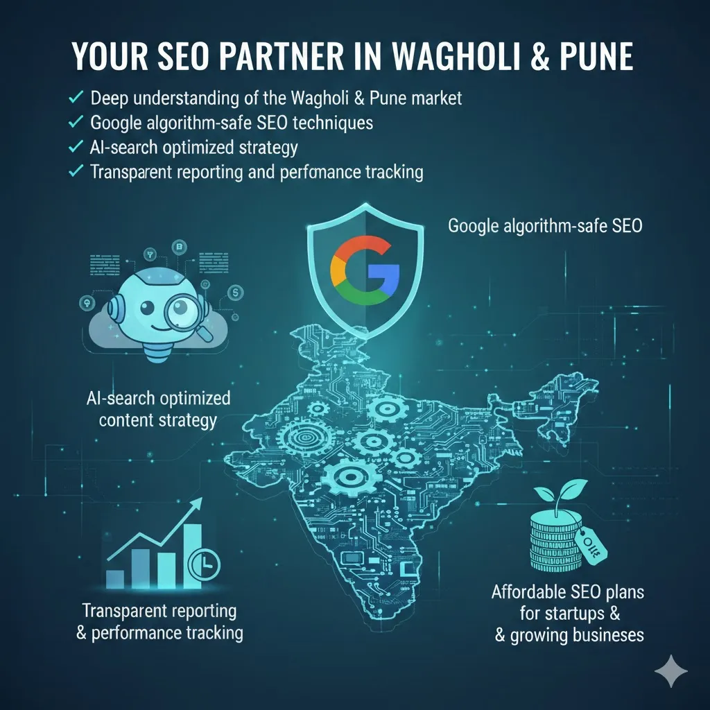 Search engine optimization services in Wagholi Pune
Local SEO services in Wagholi for higher Google rankings
SEO experts in Wagholi improving website visibility
On page and off page SEO services in Wagholi
Affordable SEO services in Wagholi Pune